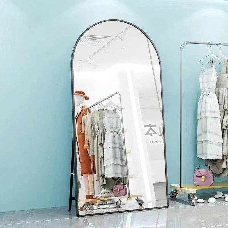 Full-length floor mirror, dressing mirror for girls' bedroom, popular style, simple design for home use, student dormitory, and clothing store