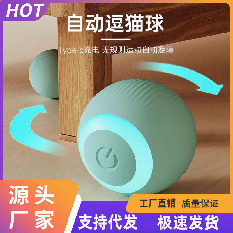 Cat and dog toys - self-entertaining, stress relief, interactive toys for cats and dogs - automatic cat teaser ball, dog wand, pet supplies, gravity rolling ball