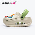 Spongebob squarepants women's clogs - summer outdoor wear, thick sole, height increasing, "stomping on shit" comfort, diy sandals, eva anti-slip