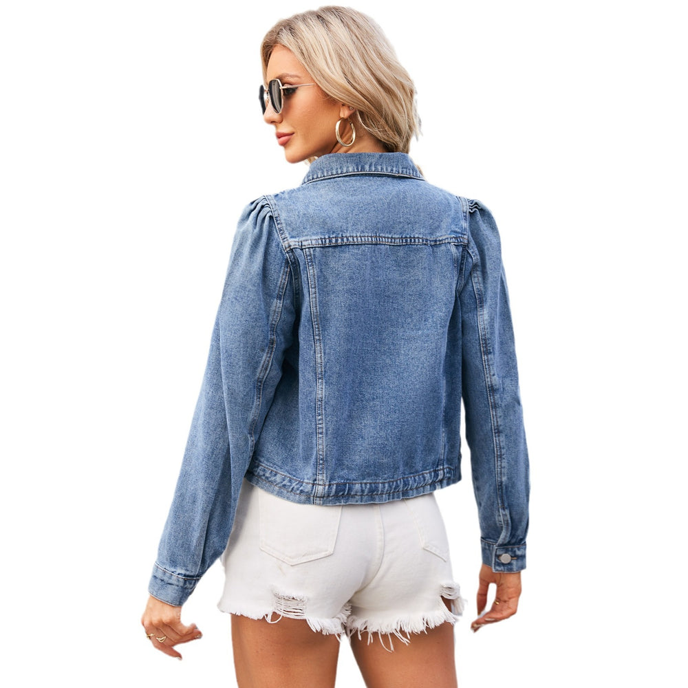 Fashion cross-border foreign trade women's clothing  independent station new washed lace-up silm denim casual outweartops