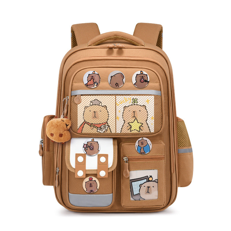 Kapibara new primary school bag, men's and women's 1-3-6 grades, light spine protection, large-capacity children's backpack