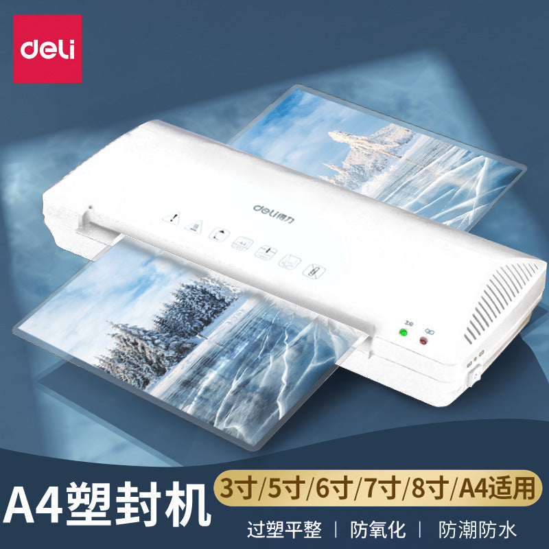 Deli A3 Photo Plastic Sealing Machine A4 Plastic Machine Glue Machine Home Office Photo Film Machine Small Laminating Machine