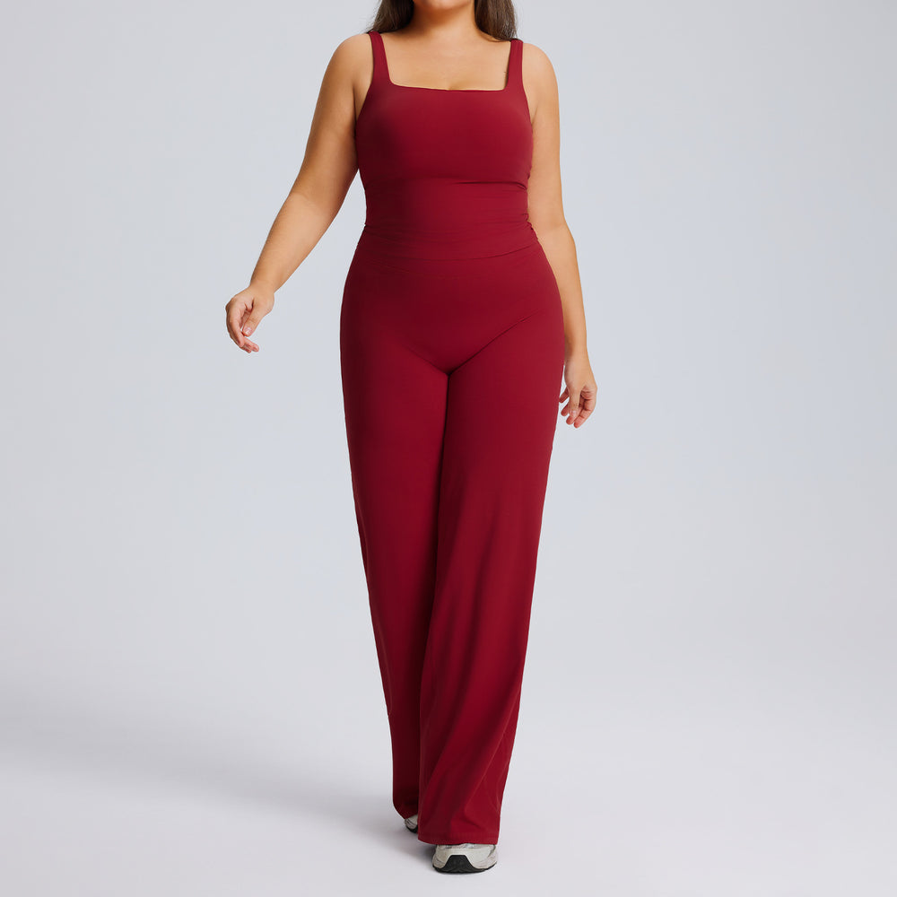 European and american plus size straight-leg yoga outfit set - high elasticity, breathable, quick-drying activewear for women's outdoor running and fitness