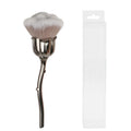 Rose flower - color - gray background and white head - flower-shaped powder brush + blister/wordless pvc packaging