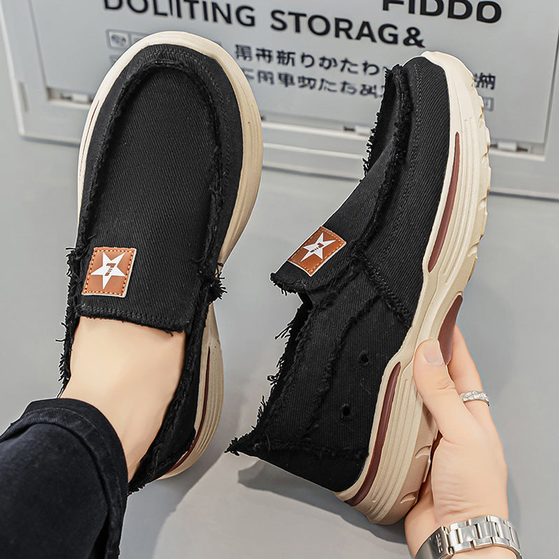 2026 summer new soft sole comfortable lightweight breathable casual shoes versatile slip-on canvas shoes casual loafers