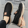 2026 summer new men's retro raw edge slip-on canvas shoes - breathable, soft sole, versatile casual loafers - trendy style