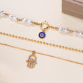 Pearl necklace wholesale - new european and american cross-border style, alloy diamond pendant, women's accessories, niche high-end statement jewelry