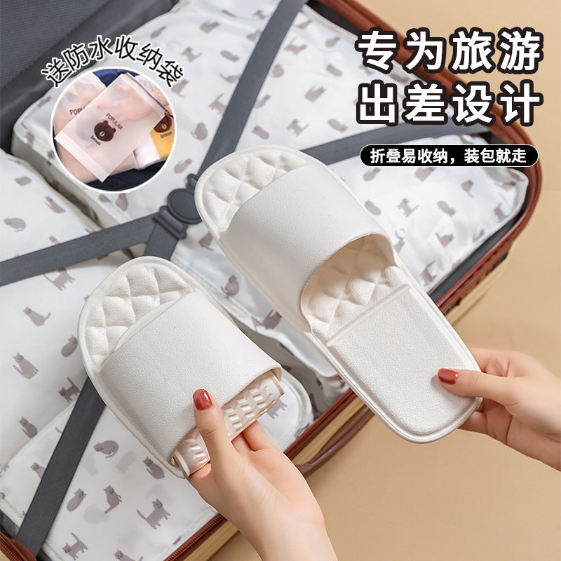 Disposable slippers travel foldable slippers convenient travel essentials hotel slippers for men and women