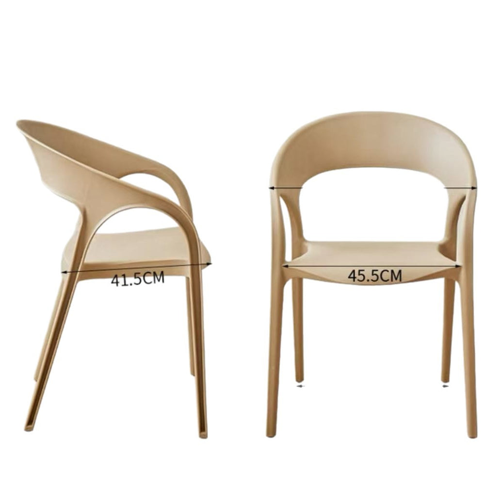 Wholesale plastic chairs thickenedfor homemoderncasual backrest stool commercial popularcasual restaurant outdoor dining chair