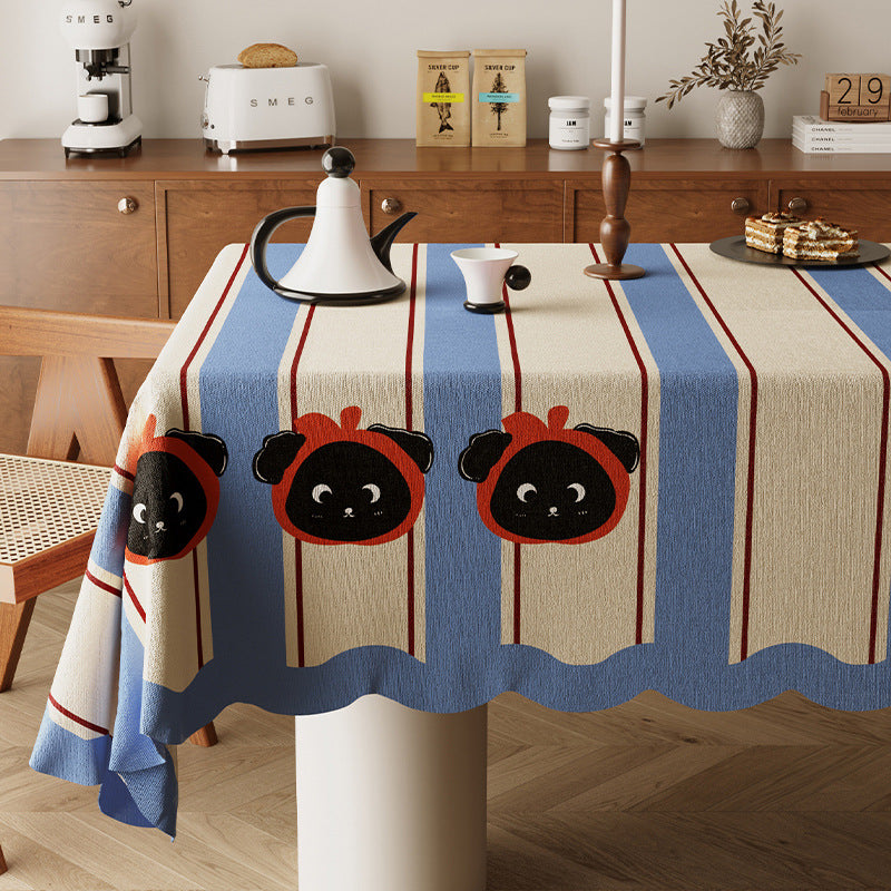 New dopamine tablecloth - creamy style fabric, high-end light luxury living room coffee table home desktop protector