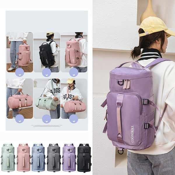 New Portable Leisure Fitness Sports Bag Business Trip Large Capacity Short-haul Travel Bag Dry and Wet Separation Double Back Luggage