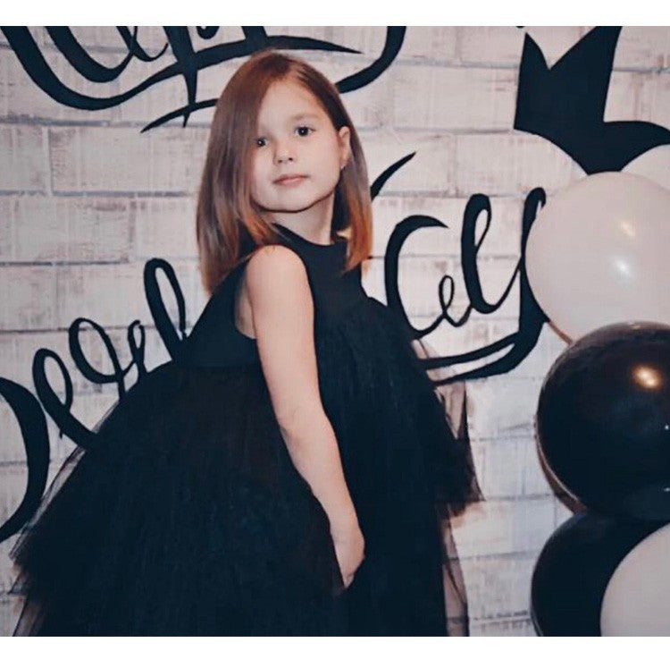 Exportkids festival catwalk piano performance dress girls puffy wedding dress princess dress flower girl new kids dress