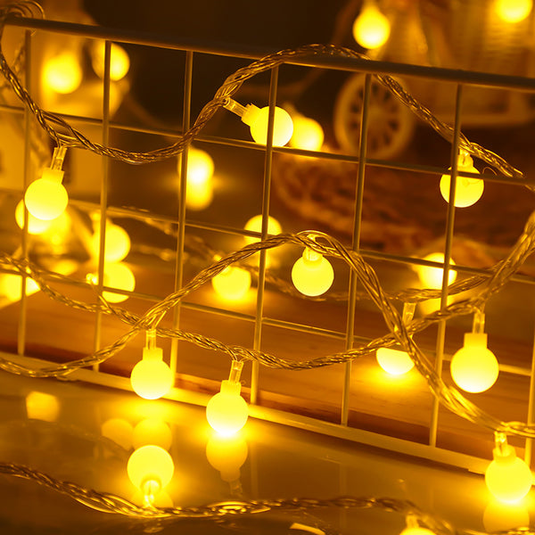 LED round ball lights, colorful lights, small light strings full of stars, string lights ins girl bedroom transformation room decoration lights wholesale