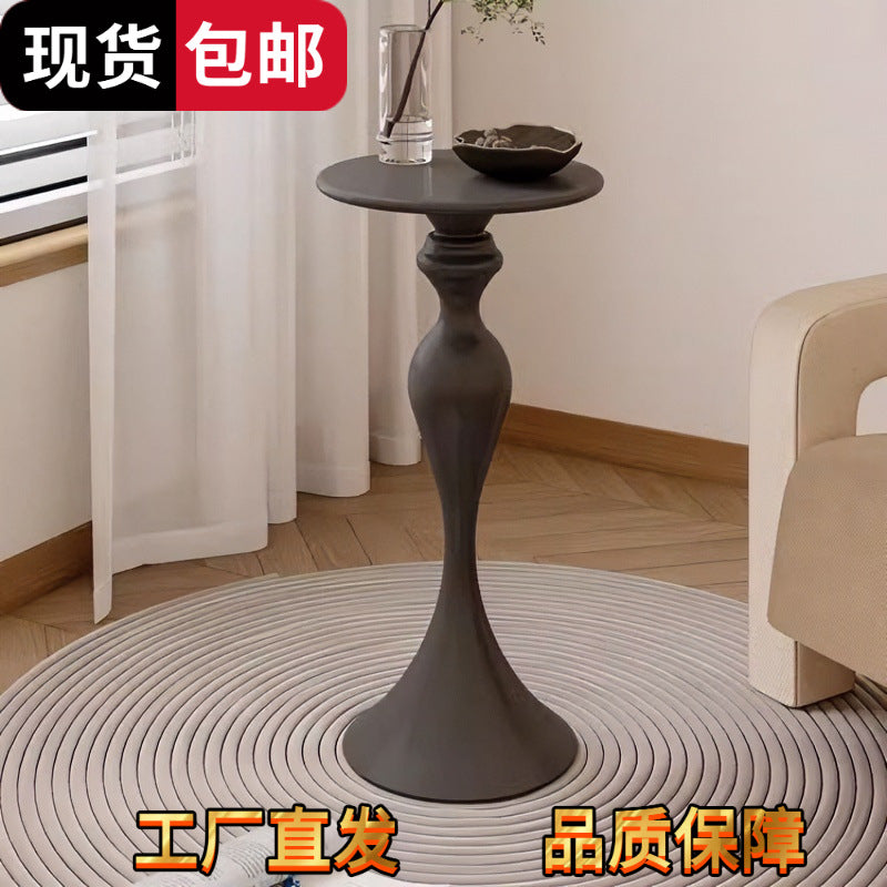 Popular ins style corner nordic simple modern small apartment bedside living room sofa coffee table iron round table side table