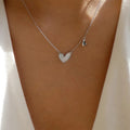 Acrylic love necklace wholesale european and american cross-border pendant jewelry women's niche accessible luxury high-end autumn and winter sweater chain