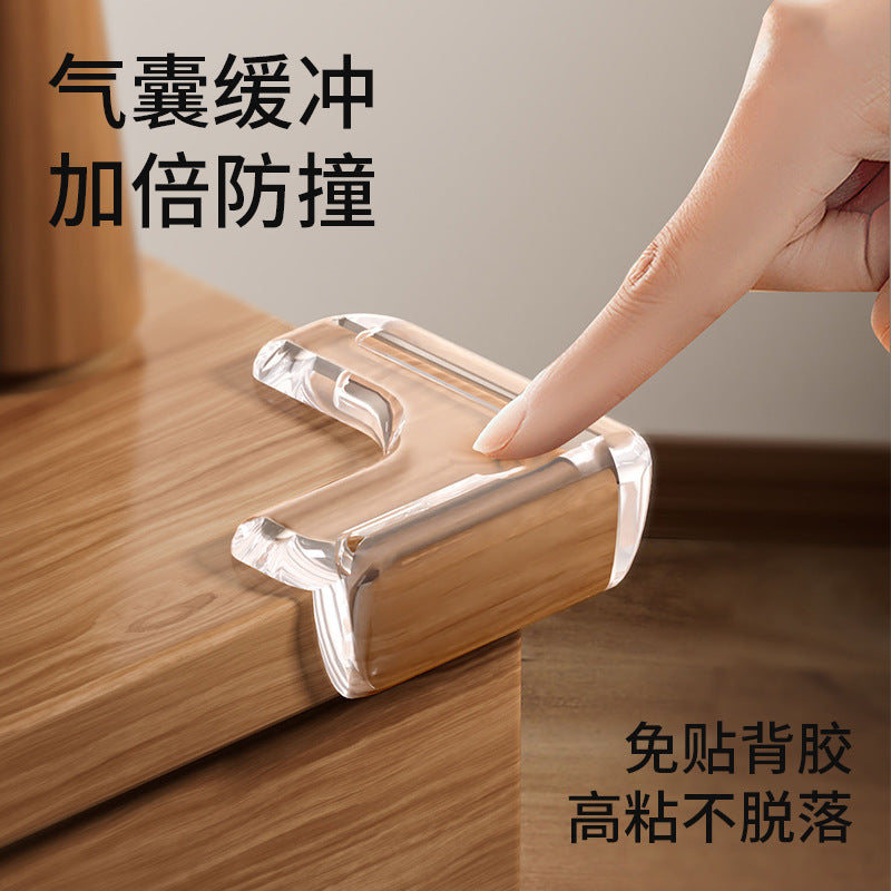 Airbag-style clear corner protectors for kids - anti-collision, anti-bump, protective angles for coffee tables and furniture - soft-packed pvc corner guards, l-shaped