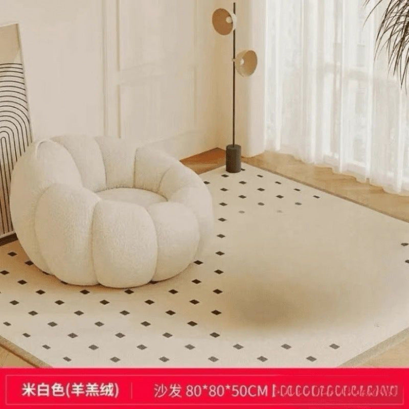Cream lazy pumpkin tatami Internet celebrity living room small apartment rotating single sofa balcony bedroom leisure chair