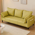 Sofa small apartment cat scratching leather rental house casual modern apartment bedroom double three-person sofa clothing store