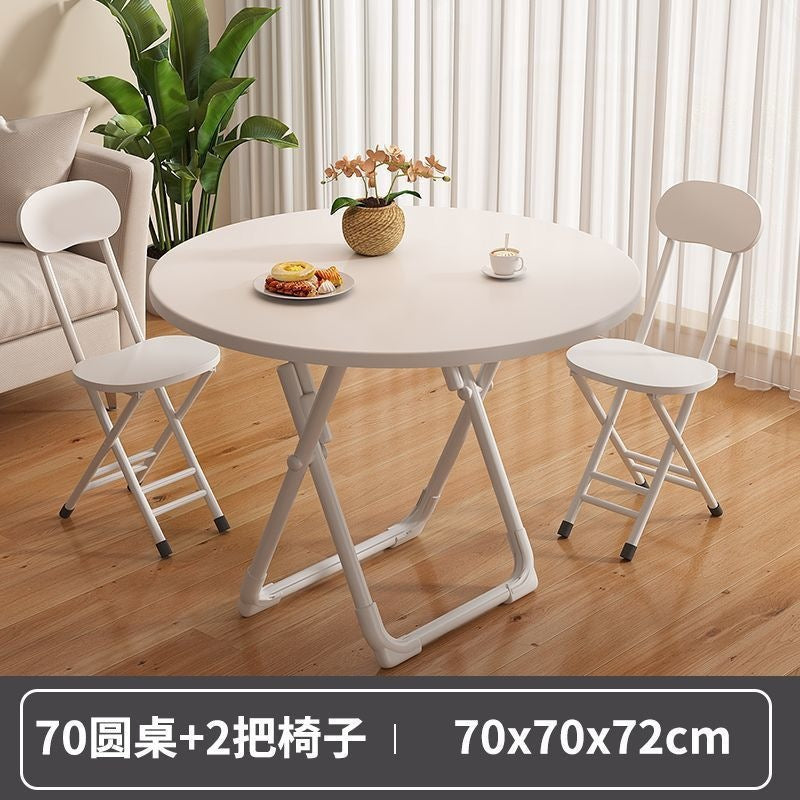 Foldable table dining table for homesmall apartment rental house simple table and chairs for eating square table round table convenient stall