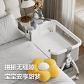 Aluminum alloy baby crib convertible to big bed, multifunctional portable folding children's bed, newborn baby bed, cradle