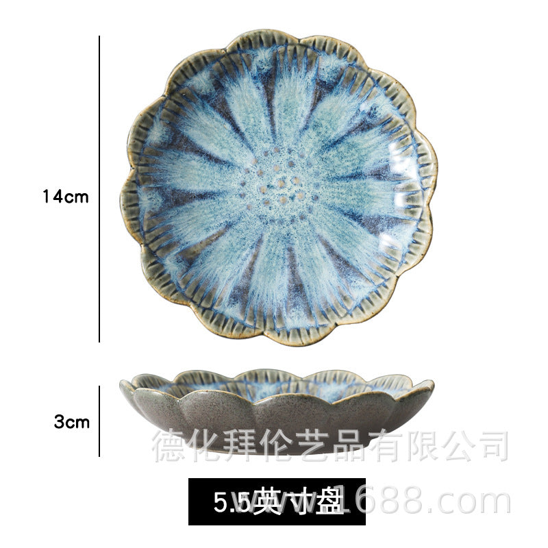 Japanese styleaccessible luxury dipping dish seasoning dish ceramic bone spitting dish small dish sauce and vinegar plate seasoning dish for home cold dish dish
