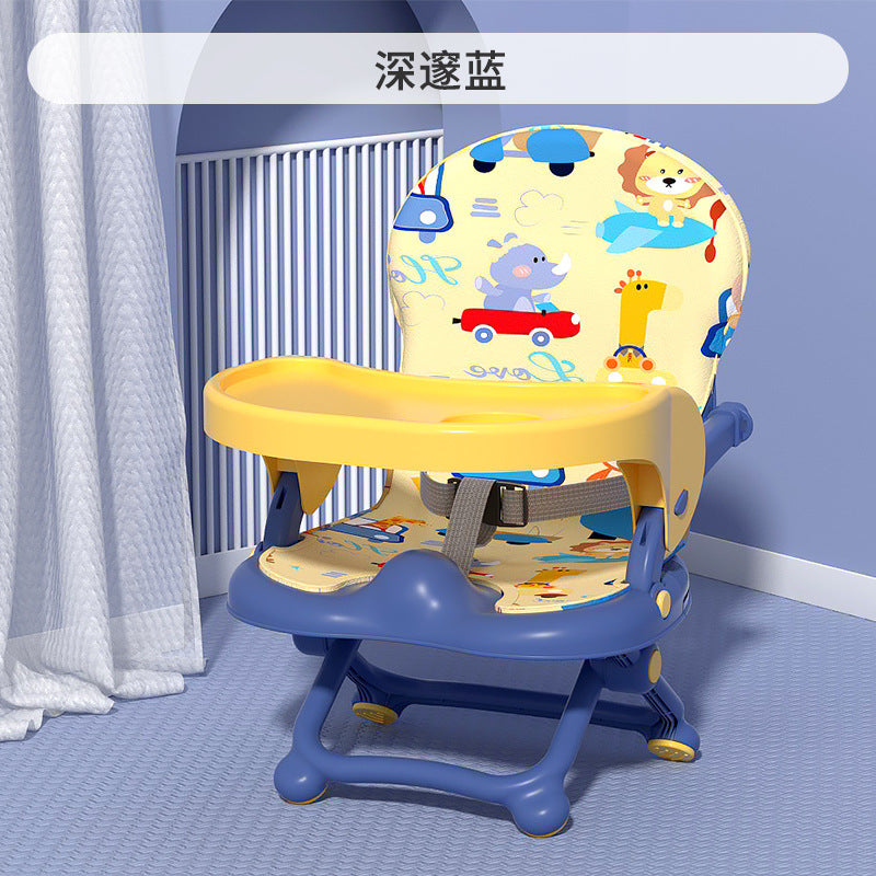 Baby Dining Chair Children's Eating Seat Baby Foldable Removable Dinner Plate Home Travel Portable Learning Chair
