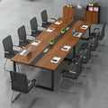 Conference table - modern minimalist long table for meeting rooms, reception, and negotiations - simple workstation desk and chair set