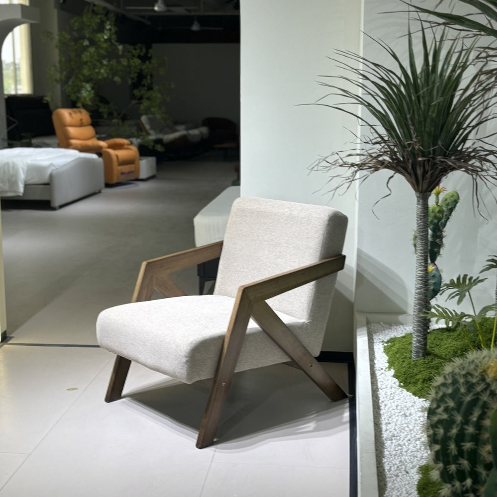 Solid wood sofa chair living room medieval style single chair for home balcony richard casual back chair