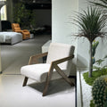 Solid wood sofa chair living room medieval style single chair for home balcony richard casual back chair