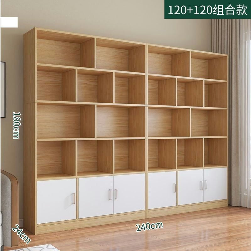 Modern minimalist floor-standing storage rack, wall-mounted certificate cabinet for living room/home use, office file cabinet, simple bookshelf