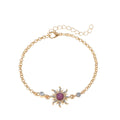 Wholesale jewelry sets: european and american retro sunflower necklace three-piece set, light luxury high-end diamond-studded eight-pointed star stud earrings