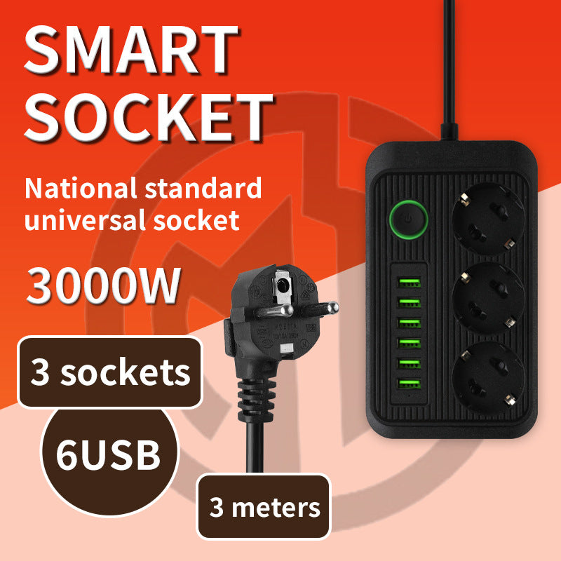European standard power strip, russian/european power strip, german/korean 16a two-pin european standard home socket, austrian standard