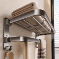 Manufacturer's punch-free bath towel rack, bathroom storage rack, foldable towel rack, bathroom storage rack, wall-mounted