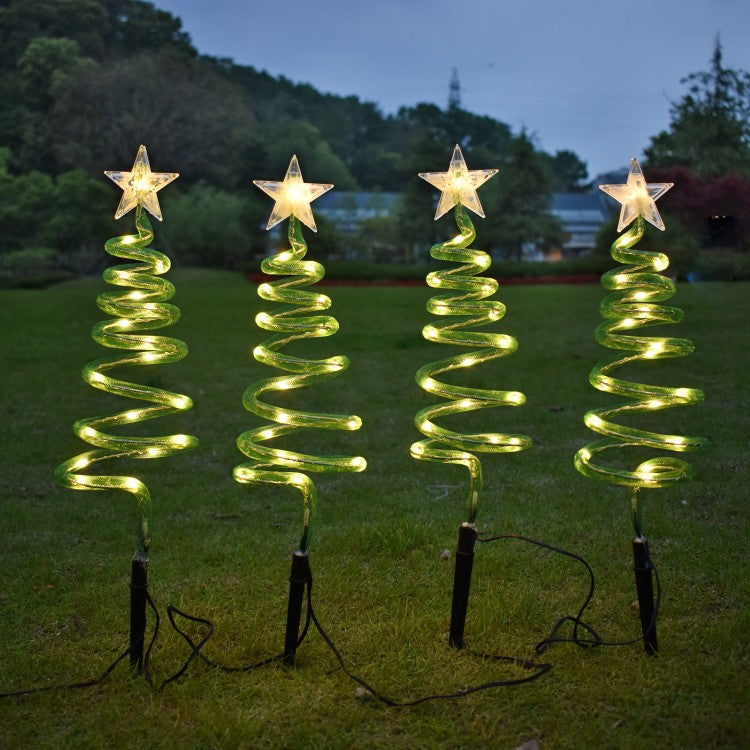 Cross-border solar Christmas floor plugging lights one to four festive garden decoration plugging lights gypsy atmosphere lighting