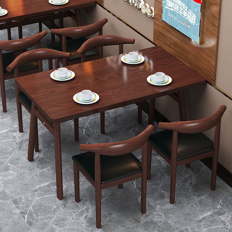 Complete dining table and chair combination Snack bar Milk tea breakfast shop restaurant table and chair canteen dining table and chair commercial restaurant table and chair