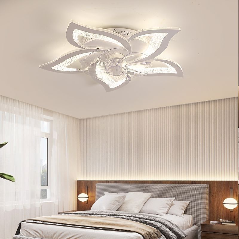 Ceiling lamp with fan new arrivalcasual restaurant lamp modern smart electric fan branch special-shaped fan lamp