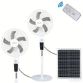 multifunctional solar charging floor fan - solar fan for home, outdoor use, solar electric fan with night light