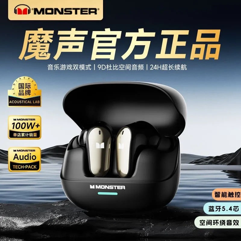 Monst mqt52 wireless tws bluetooth earbuds - high-fidelity audio, sports noise cancellation, in-ear design
