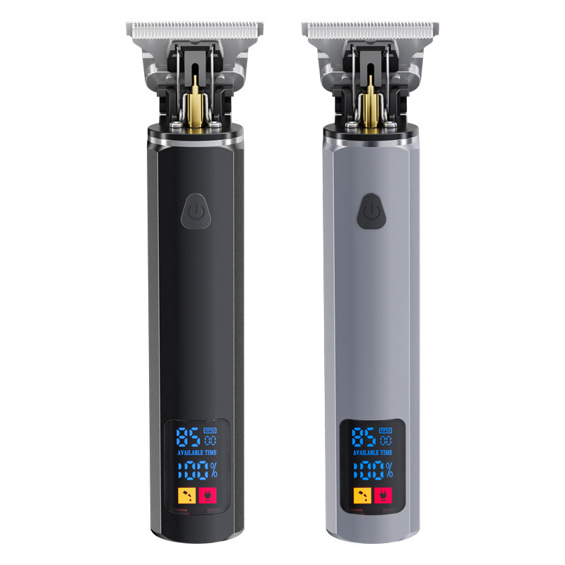 New arrival oil head electric clipper alloy electric digital display hairdressing device engraving bald head artifact for home hairdressing clipper