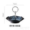 Lotus leaf dish-gradient blue