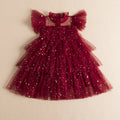 summer new girls' princess dress - sparkly sequin mesh tutu dress - korean style children's dress