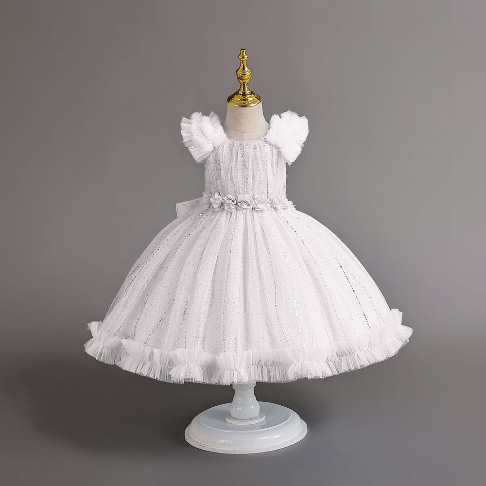 New arrival: sequined floral princess dress for girls - perfect for christmas and special occasions!