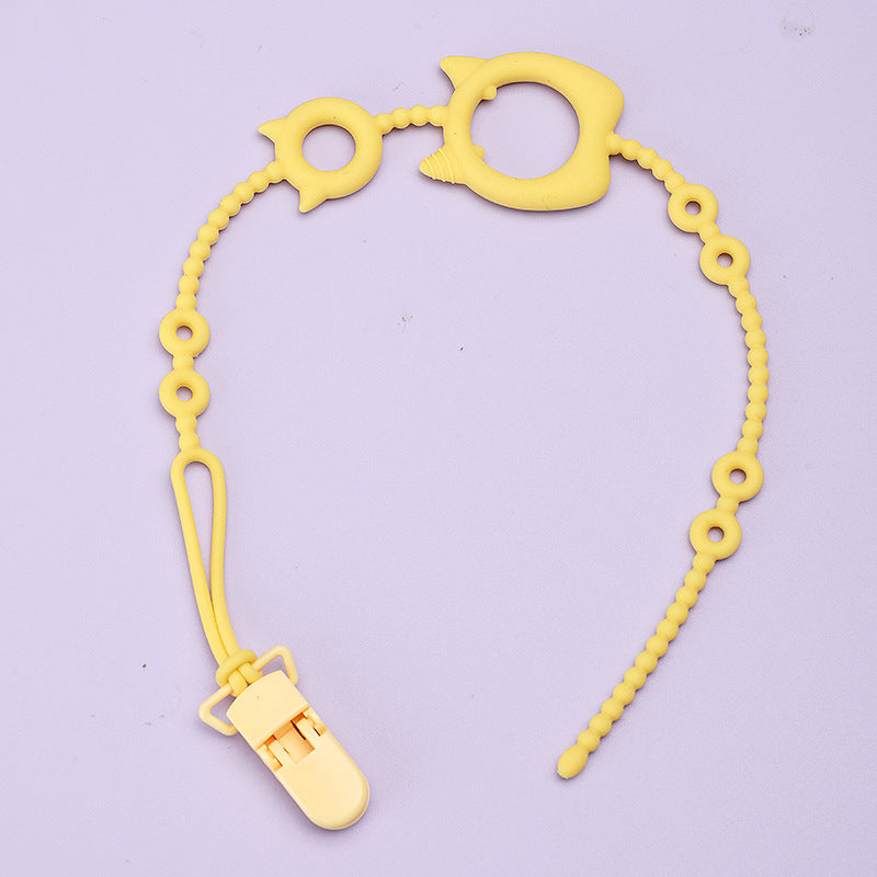 Directly from the manufacturer, infant pacifier silicone chain buckle pacifier chain clip, infant silicone anti-drop chain