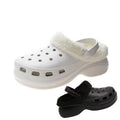 Fleece-lined and wool-lined men's and women's clogs, heattech cotton cover, detachable fur cover, clogs lining, detachable winter
