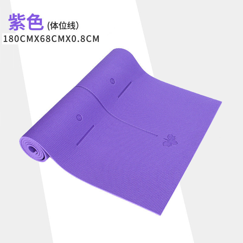 exclusive yoga mat printing pvc4mm foreign trade supply sports fitness mat dance mat shock-absorbing silent mat