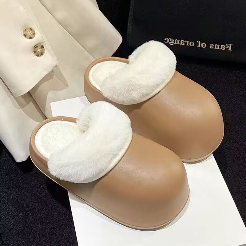 2024 new detachable cotton slippers for women, winter indoor home use, kuromi cute warm waterproof cotton slippers for women