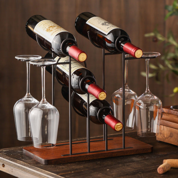 Cross-border direct supply, creative wine glass holder, goblet holder upside down wine rack, household hanging wine glass holder, solid wood