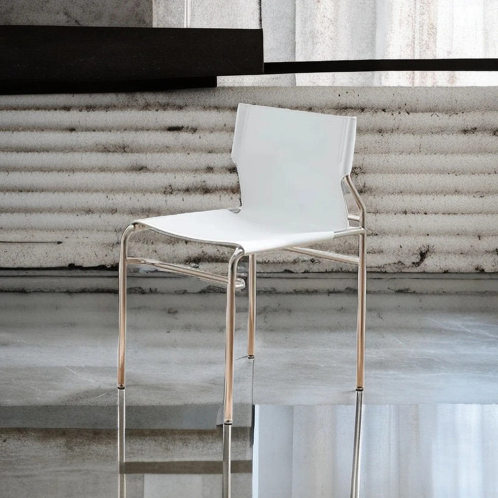 Used saddle leather chair - modern minimalist dining chair for home, living room, balcony, backrest, casual lounge, negotiation chair, office chair