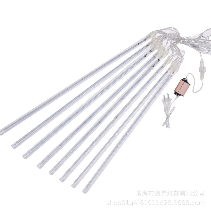 Meteor shower led lights colorful lights flashing lights string lights gypsy stars outdoor waterproof atmosphere decoration hanging tree lights landscape lights