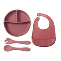 Kids' meal set: food-grade silicone utensils, baby bib, and fork & spoon - bestselling baby dining essentials (3-piece set)